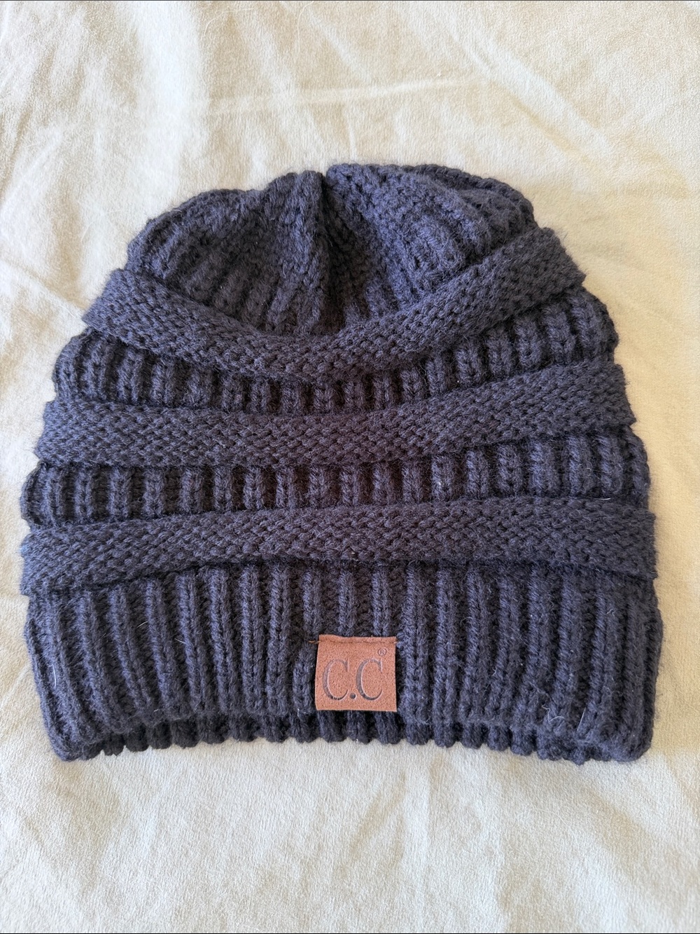 C.C Black Knit Beanie Hat